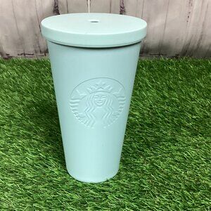 Starbucks Light Blue Metal Tumbler 16oz